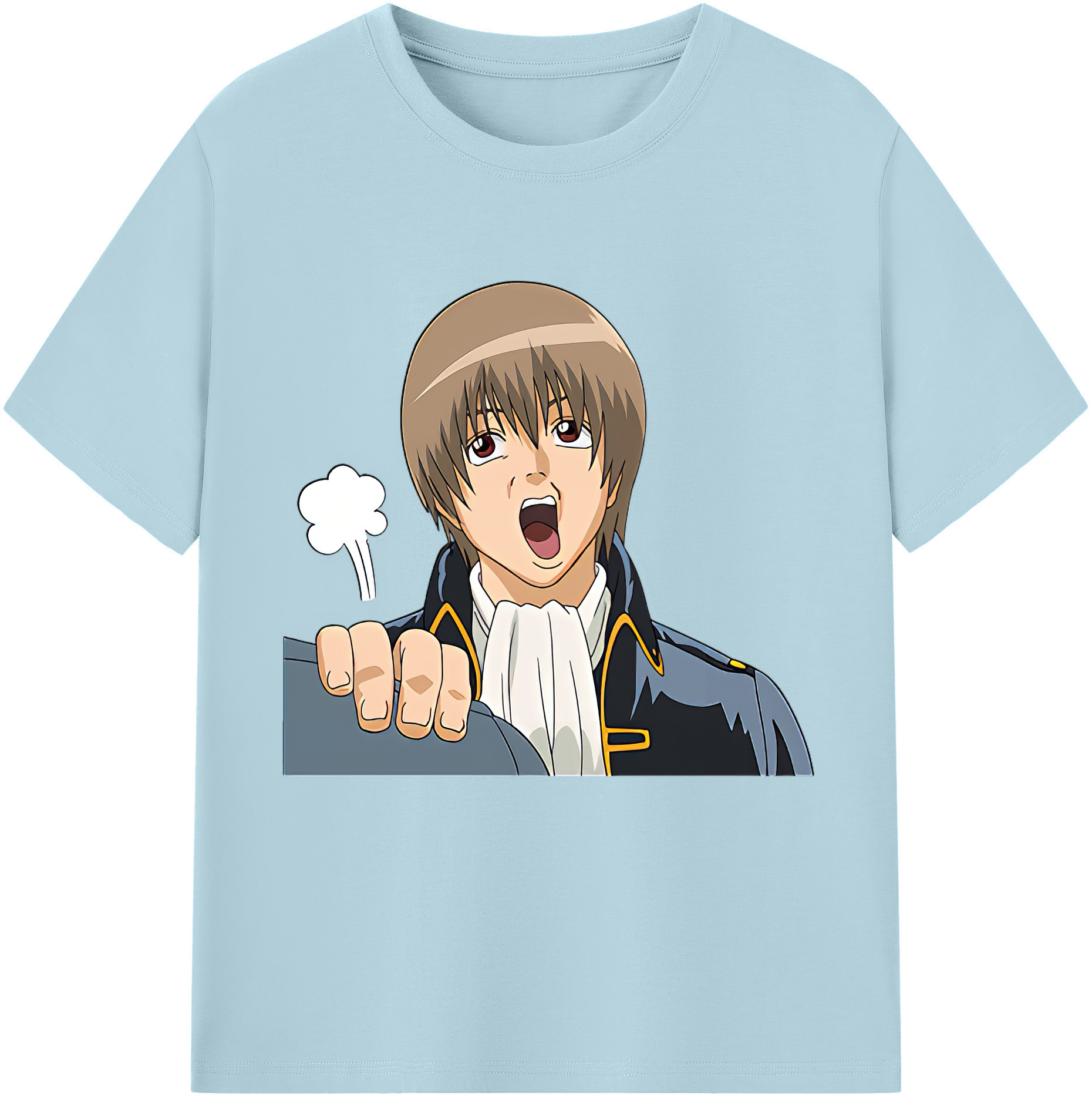 （画像用） ぎんたま 坂田銀時（さかたぎんとき） 神楽 志村新八（しむら しんぱち） GINTAMA Sakata Gintoki Kagura Shimura Shinpachi 綿100％半袖Tシャツ（フロントプリント）